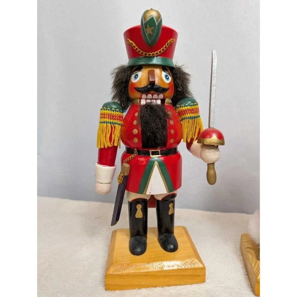 Holiday Time Nutcracker Soldier & Santa Claus Christmas‎ Decor Set